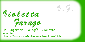 violetta farago business card